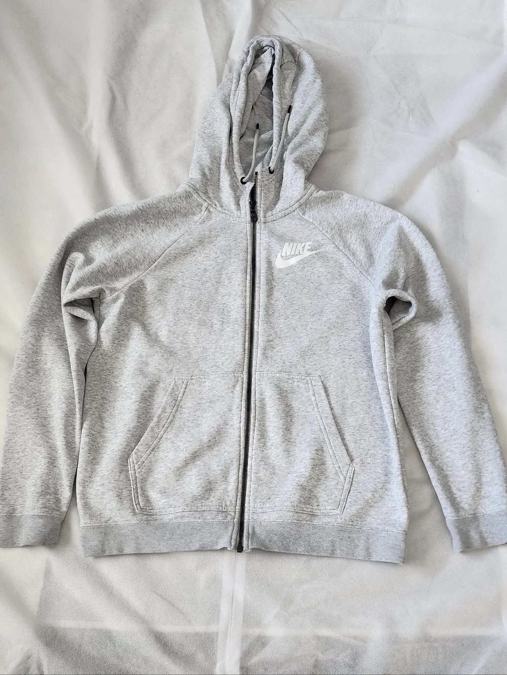 Nike Women Heather Gray Full-Zip Hoodie Size Medium - Picture 1 of 7